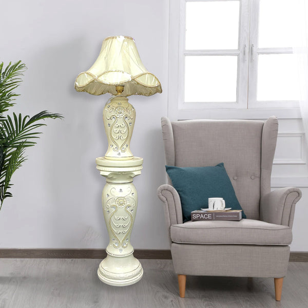 cream lamp shades, cream lamp base, cream floor lamp