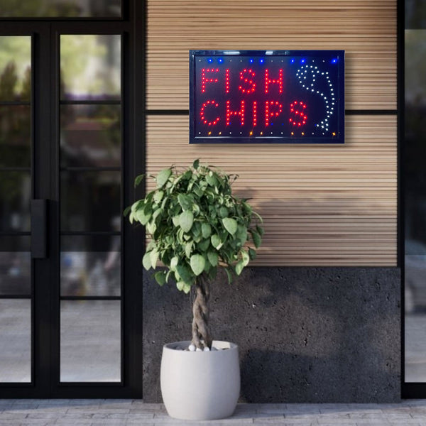 LED Fish & Chips Sign