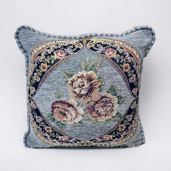 cushion covers, sofa cushion cover, Embroidered cushion cover, floral printed cushion cover, velvet cushion cover, gray cushion cover