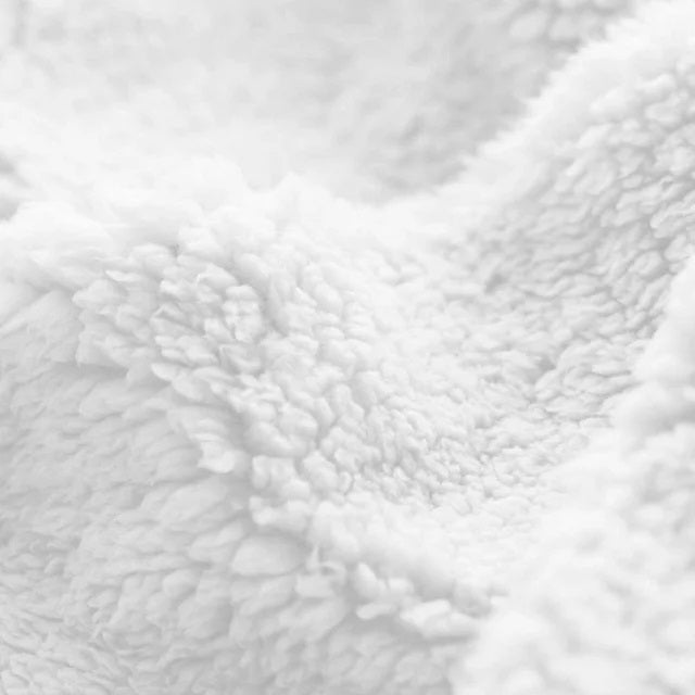 Sherpa Fleece Blanket Throw White