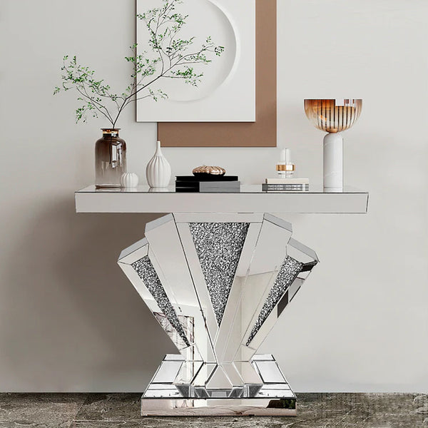 mirrored console table, led dressing table mirror, dressing table with led mirror, console table with mirror