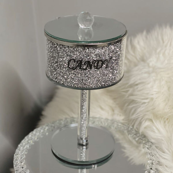 Crushed Diamond Candy Jar, crystal candy jar