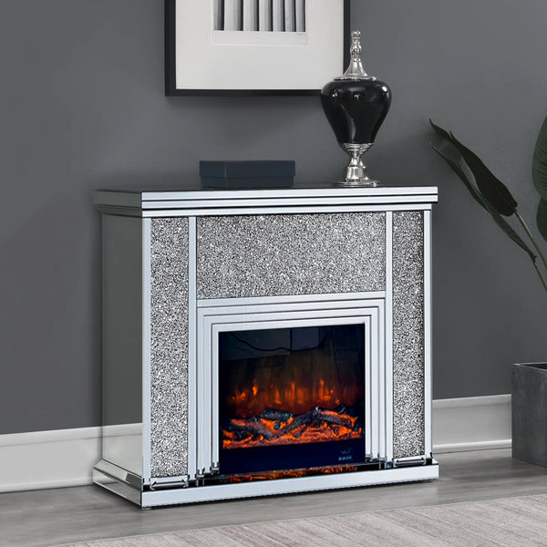led electric fire and surround, led fire surround, crushed diamond fire surround