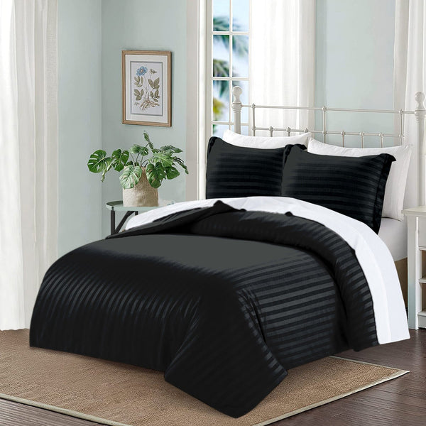 Stripped Bedding, Stripe Duvet Cover, Duvet Cover Set, Stripe Duvet Cover, black stripe pattern