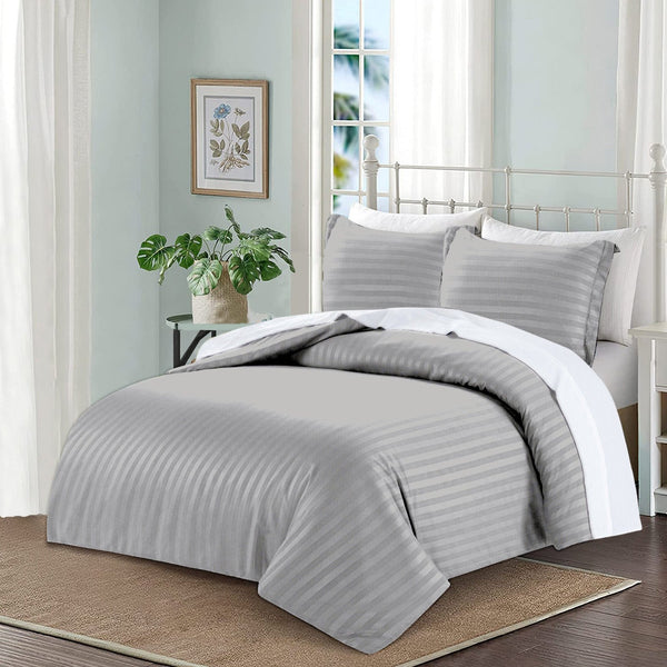 Stripped Bedding, Stripe Duvet Cover, Duvet Cover Set, Stripe Duvet Cover, gray stripe pattern
