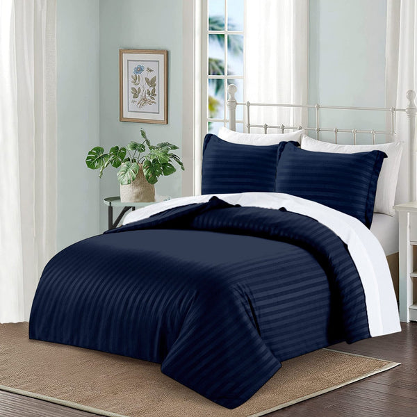 Stripped Bedding, Stripe Duvet Cover, Duvet Cover Set, Stripe Duvet Cover, navy stripe pattern